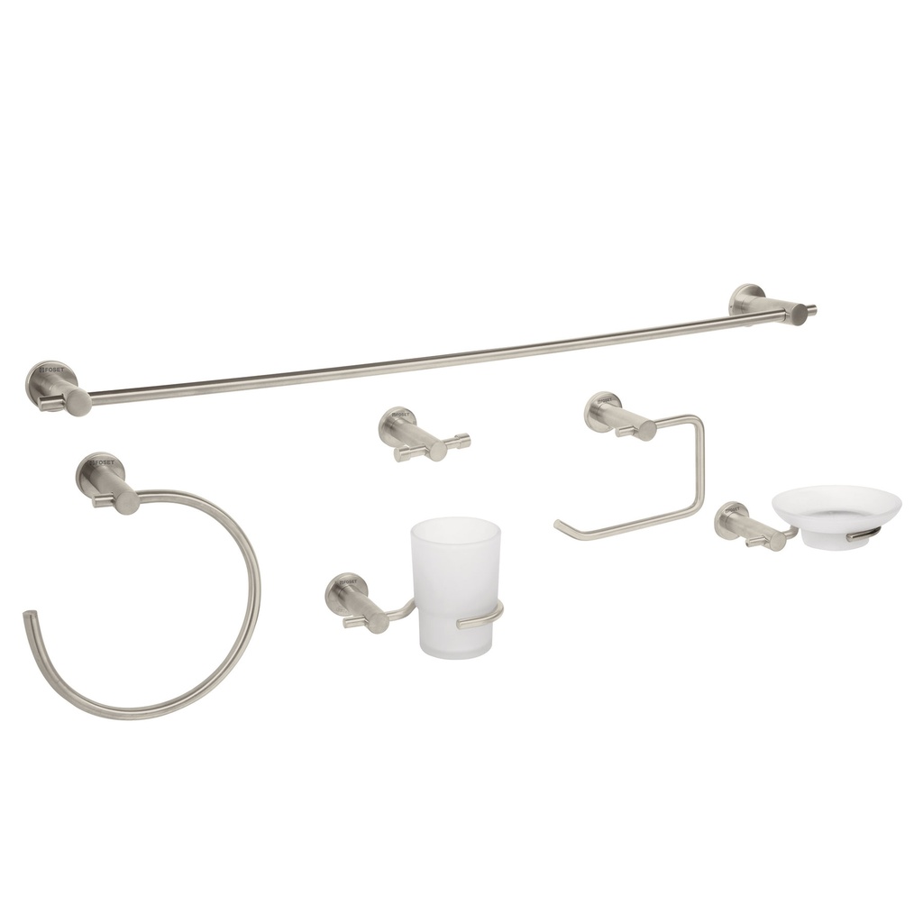 ACCES. DOUCHE 6PCS SATIN FOSET ELEMENT 49682