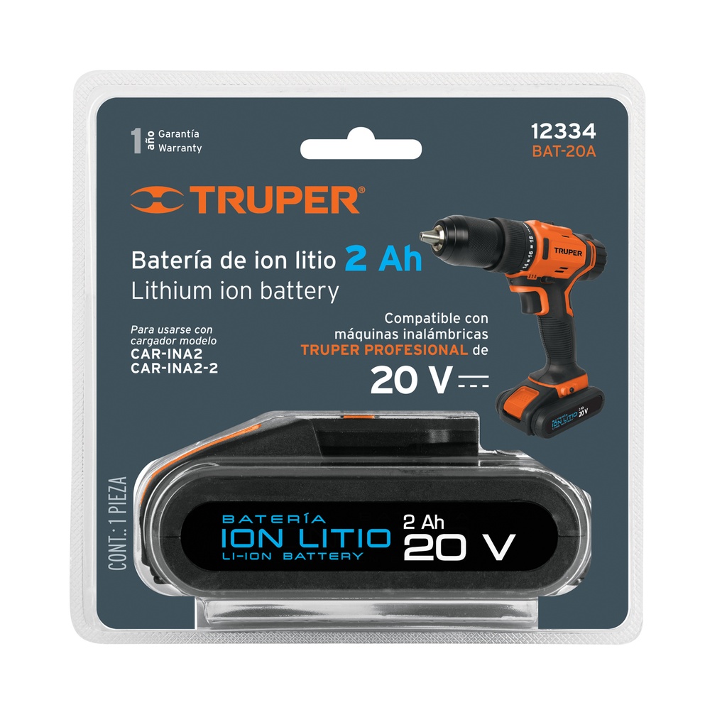 BATTERIE DRILL 20V TRUPER 12334