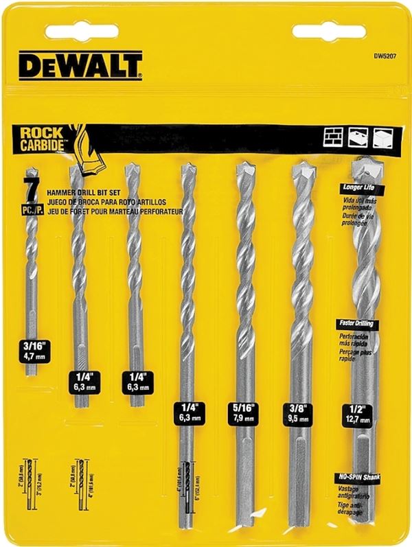 JEUX MECHE BETON DEWALT 7PCS DW5207