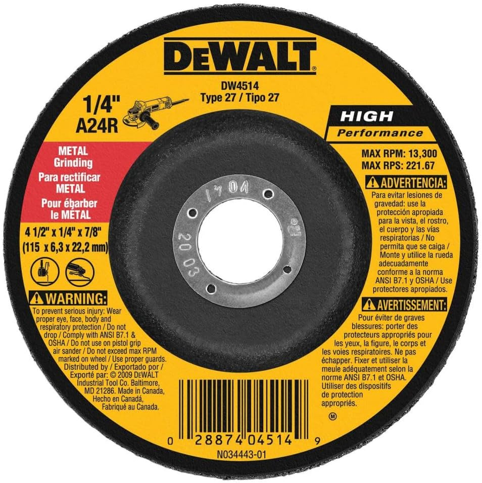 LAME GRINDER DEWALT 4-1/2 DW4514F