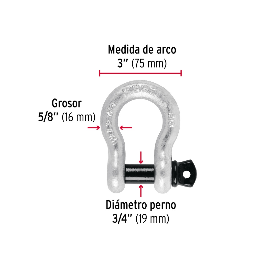 ANCHOR SHACKLE 5/8 FIERO 44972