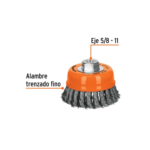 [7501206656303] BROSSE METAL 3*5/8 GRINDER TRUPER 14182