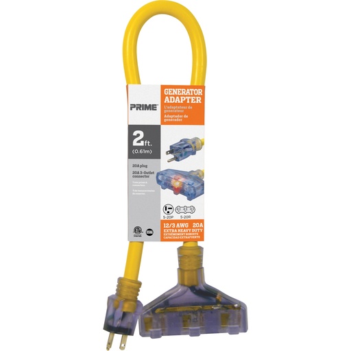 [054732813803] CABLE GENERATRICE 2FT 12/3 PRIME GCT12802