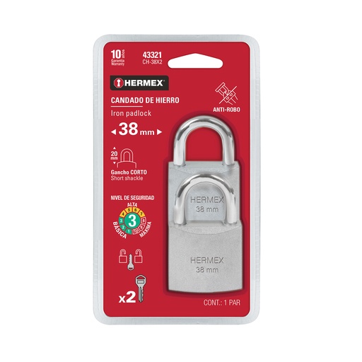 [7501206674406] CADENAS 38MM PK/2 HERMEX 43321