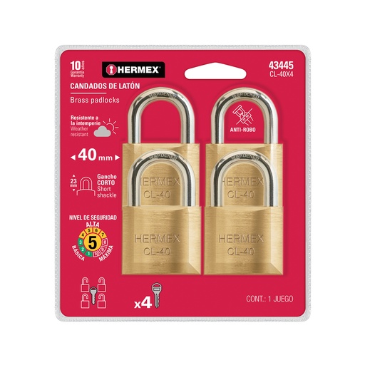 [7501206673805] CADENAS 40MM PK/4 HERMEX 43445
