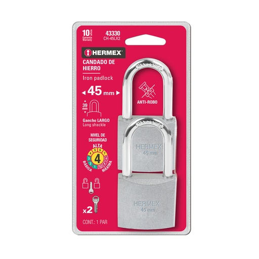 [7501206674604] CADENAS 45MM PK/2 HERMEX 43330