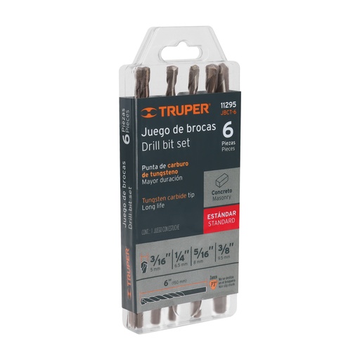 [7501206668740] JEUX MECHE BETON 6 PCS TRUPER 11295