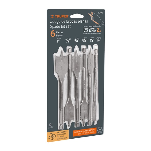 [7501206679555] JEUX MECHE BOIS 6PCS TRUPER 11395