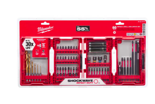 [045242478774] JEUX MECHE MILWAUKEE 60PCS 48-32-4015