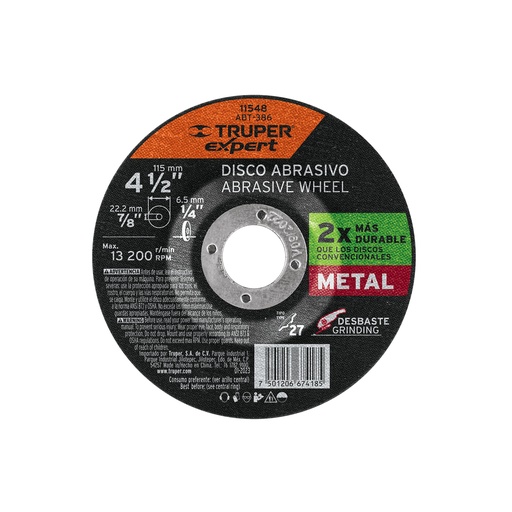 [7501206674185] LAME GRINDER 4-1/2 ABT-386 TRUPER 11548