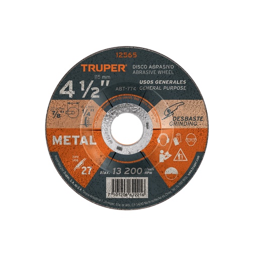 [7501206622216] LAME GRINDER 4-1/2 TRUPER 12565