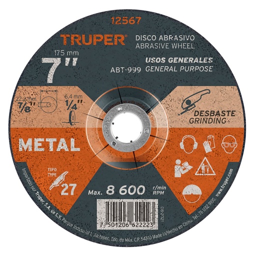 [7501206622223] LAME GRINDER 7 TRUPER 12567