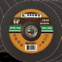 [638110920040] LAME GRINDER 9"X1/4"X7/8" BROWN BRMG1004