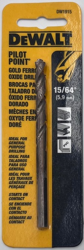 [028877302140] MECHE 15/64 PILOT POINT DEWALT DW1915