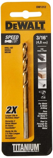 [028874017504] MECHE 3/16 TITANIUM DEWALT DW1312