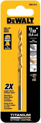 [028874017511] MECHE 7/32 TITANIUM DEWALT DW1314