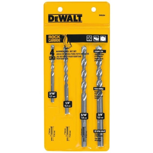 [028874052048] MECHE BETON 4PCS DEWALT DW5204