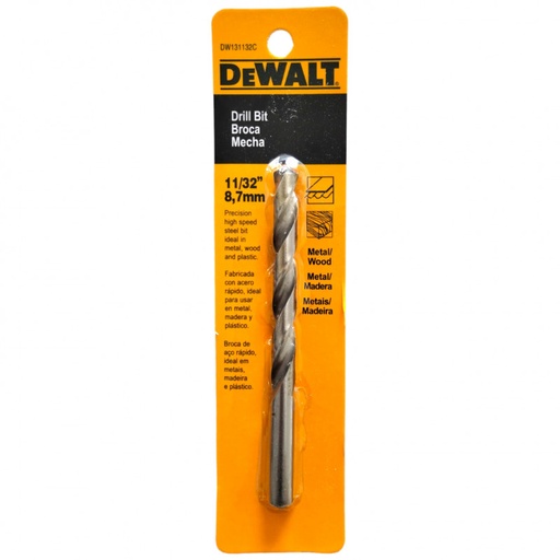 [028877377858] MECHE HSS FER 11/32" DEWALT DW131132C