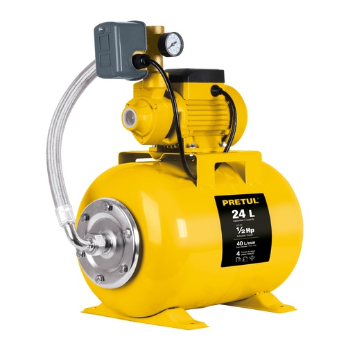 [7506240647348] POMPE + TANK 1/2HP 24L PRETUL 20183