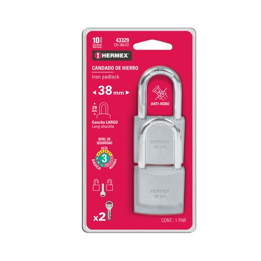 [7501206674598] CADENAS 38MM PK/2 HERMEX 43329
