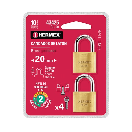 [7501206673409] CADENAS 20MM PK/2 HERMEX 43425